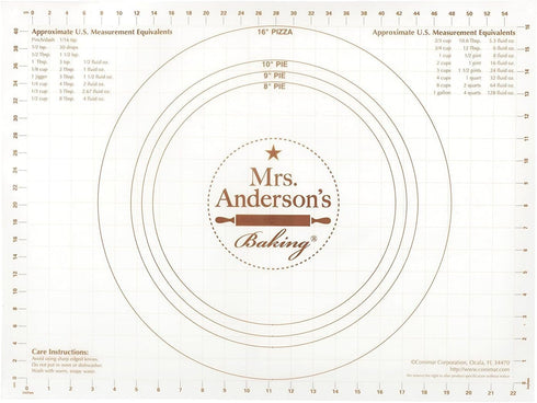 Mrs. Anderson's Baking Non-Slip Pastry Rolling Mat, 18-Inch by 24-Inch...