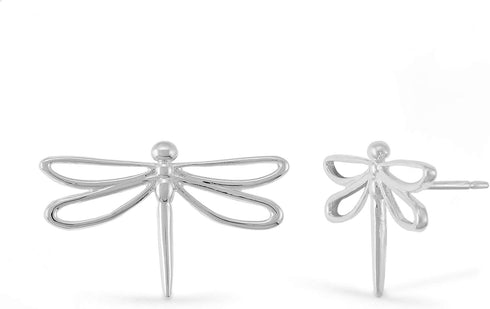 Boma Jewelry Sterling Silver Large Dragonfly Stud Earrings...
