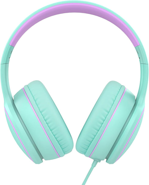 RORSOU R10 On-Ear Headphones with Microphone • Lightweight Folding Stereo Bass Headphones • with 1.5M No-Tangle Cord • Portable Wired Headphones •...