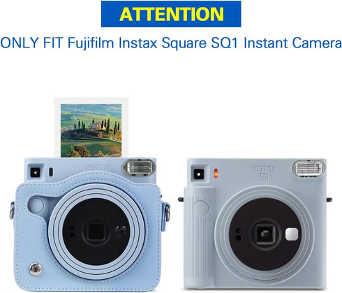 Rieibi Square SQ1 Case, Protective Case for Fujifilm Instax Square SQ1 Instant Camera, PU Leather Compact Cover with Adjustable Shoulder Strap...