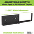 HIDEit Mounts Uni-T Universal Tablet Wall Mount - Adjustable Black Steel Tablet Mount for iPad, iPad Pro, iPad Mini, Samsung Galaxy Tablet and Sur...