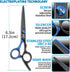 8 PCS Hair Cutting Scissors Kit,Black Blue Professional Home Hair Cutting Barber/Salon Thinning Shears,Hair Cutting Shears Hair Cut Blending Salon...
