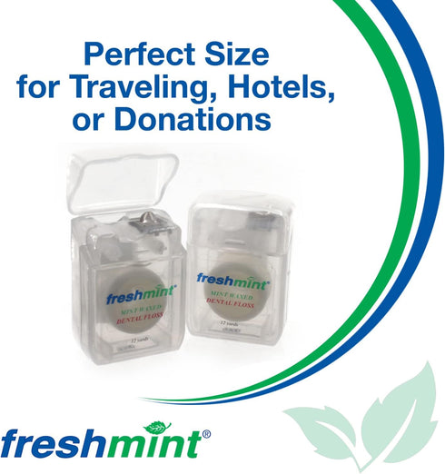12 Spools of Freshmint® 12 Yards Mint Waxed Dental Floss...