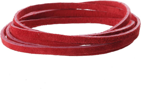 Silver Creek Leather Co Realeather SOS25-2010 Suede Leather Lace for Crafts and Jewelry Making, 0.125" x 25', Red, 1-Spool...