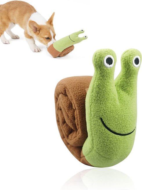 Andiker Dog Squeaky Toy, Dog Snuffle Toy with 3 Noisemakers Cute Snail Shape Dog Puzzle Toys IQ Training Treat Dispenser for Dog to Release Stress...