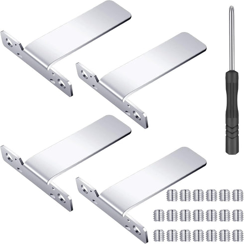 4 Pieces Picture Frame Stand Easel Back Stand Set Iron Picture Easel Stands Back Photo Easels with 20 Pieces Screws and Screwdriver for Photos Pic...