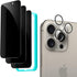 ESR 3+1 Pack for iPhone 15 Pro Max Privacy Screen Protector Set, Anti-spy Tempered-Glass Privacy Screen Protector, Micro-curved Edges, Case Friend...