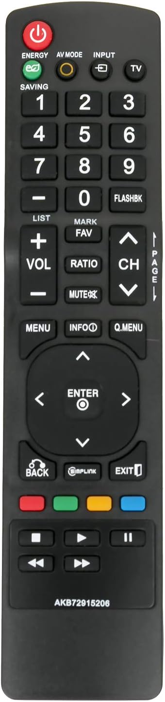 New AKB72915206 Remote Control Compatible with LG LCD LED TV 19LD350 22LD350 26LD350 32LD350 32LD320 32LD450 37LD450 42LD450 47LD450 42LD420 47LD4...