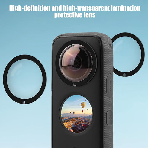 ASHATA Action Camera Lens Guards for Insta360 One X2 High Tansmittance Camera Lens Protector with 3 Layer Film, Anti Scratch Lens Protective Cover...
