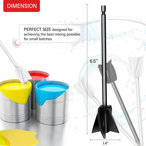 4 Pcs Resin Mixer Paddles for Resin Drill, Epoxy Mixer Attachment for Drill, Paint Mixer/Paint Stirrer for Mixing Resin, Epoxy, Silicone Molds...