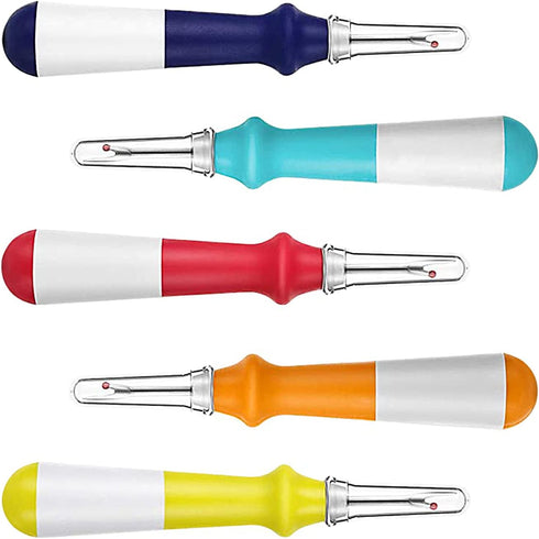 5 Pieces Ergonomic Grip Seam Ripper, Colorful Large Thread Remover for Sewing Crafting Removing Embroidery Hems and Seams...