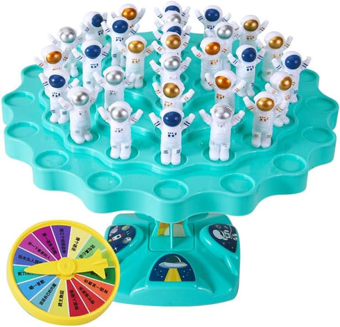 51pcs Children's Balance Astronaut Balance Tree Folding Happy Intelligence Early Education Decompression Game Table Battle, Decorating Characters...