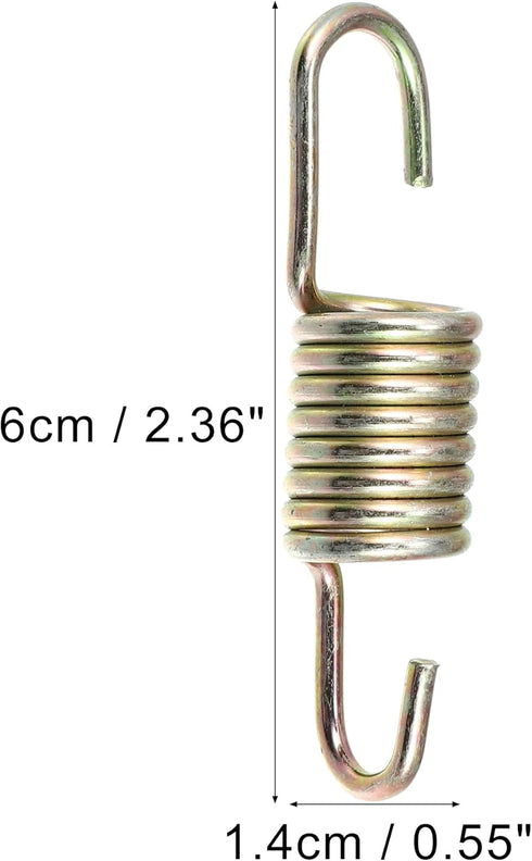 X AUTOHAUX 2pcs 6cm Length Gold Tone Plated Steel Motorcycle Brake Pedal Return Spring for Suzuki...