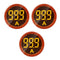 3pcs Digital Display AC Current Indicator, 22mm Round Head LED Current Tester 0~100A Ammeter Monitor (Yellow)...