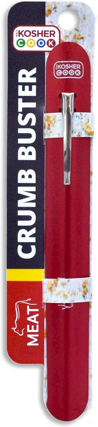Meat Red Crumb Buster Quick and Efficient Metal Crumb Remover Dust of Tables and Countertops for Quick Cleaning, Color Coded Kitchen Tools...
