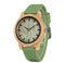 BOBO BIRD Mens Womens 44mm Big Neutral Bamboo Wooden Watch Unisex Japan Analog Quartz Green Silicone Strap Sports Casual Watches with Wood Box...