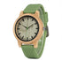 BOBO BIRD Mens Womens 44mm Big Neutral Bamboo Wooden Watch Unisex Japan Analog Quartz Green Silicone Strap Sports Casual Watches with Wood Box...