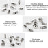 PandaHall 64pcs 8 Styls Metal Alloy Spring Fastener Cord Lock Toggle Stopper Toggle Stopper for Drawstrings...