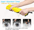 Dog Bath Towel - Super Absorbent Microfiber Dog Towel for Small Dogs and Cats, Yellow & Grey 11.8" x 23.6"...