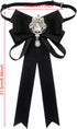 Women Bowknot Rhinestone Ribbon Bow Brooch Pre-Tied Neck Tie Party Wedding Christmas Gifts Ceremony...