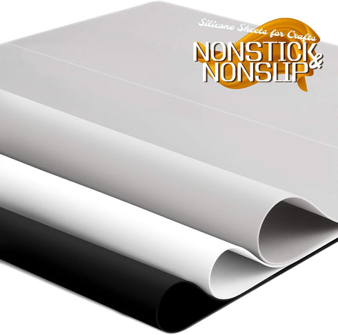 LEOBRO 3 Pack 15.7"x 11.7" Silicone Mats for Crafts, Silicone Mat, Nonstick Silicone Sheet for Resin Molds, Silicone Craft Mat for Epoxy Resin Cla...