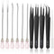11 Pcs Resin Spoon Tools Kit-Metal Stir Sticks Resin Spoons Poke Needle with Anti-Static Stainless Steel Precision Tweezers Set for Resin Crafts,J...