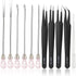 11 Pcs Resin Spoon Tools Kit-Metal Stir Sticks Resin Spoons Poke Needle with Anti-Static Stainless Steel Precision Tweezers Set for Resin Crafts,J...