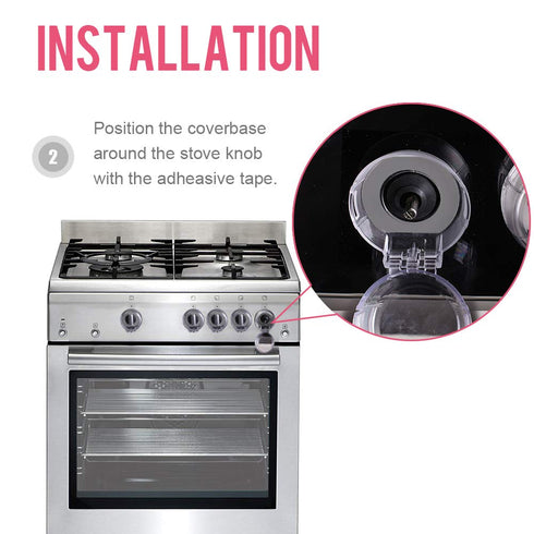 EUDEMON Clear 6pack Safety Children Kitchen Stove Gas Knob Covers (Clear)