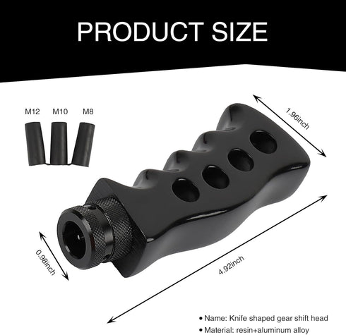 Pack-1 Car Gear Shift Knob, Car Manual Transmission Gear Shift Tip Kit, Car Grip Knife Handle Gear with Adapter Screws and Spanner, Universal for ...