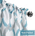 Tier Curtains for Kitchen Windows Geometric café Curtains, 27" x 24" Multi-Color Geometric Printed Half Window Curtain Set for Bathroom Rod Pocket...