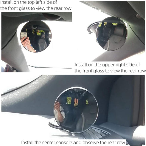 Blind area mirror of rear rear view mirror of baby car Observe convex side mirror of blind area on both sides of car Adjustable front mirror of ba...