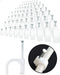 100-Pack Mini Round Cable Clips- Computer Cable Management Clips for Appliances, Ethernet, Coaxial Cable & Extension Cords - Mini Wire Nail Clips ...