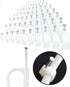 100-Pack Mini Round Cable Clips- Computer Cable Management Clips for Appliances, Ethernet, Coaxial Cable & Extension Cords - Mini Wire Nail Clips ...