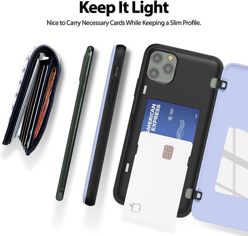 GOOSPERY Magnetic Door Bumper Compatible with iPhone 11 Pro Max, Wallet Case with Card Holder, Easy Magnetic Door Closure Protective Dual Layer Bu...
