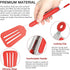 9 Inch Small Kitchen Tongs Set of 3, Silicone Cooking Tongs with Silicone Tips and Stainless Steel Handle, Silicone Tongs for Cooking, Serving(Red...