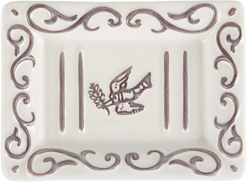Pre de Provence with a White-Washed Terracotta Finish Soap Dish, 8.8 Ounce (Pack of 1)...