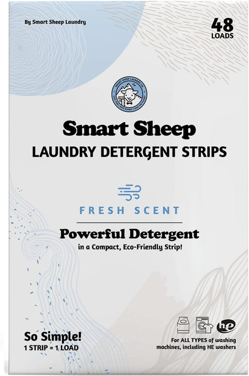 Smart Sheep - Laundry Strips - 48 Loads - Laundry Detergent Strips - Detergent Strips for Sensitive Skin - Convenient Eco Friendly & Plastic Free ...