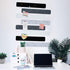 8Pcs Black White Grey Cork Board Bar Strips with 50 Pushpins & Sticky Notes, Self-Adhesive Bulletin Board Strips No Damage for Wall, Felt Pin Boar...