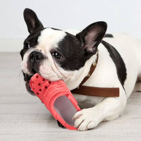 Dog Chew Toy,Durable Rubber Slipper Toy for Puppy,Dog Tough Toys for Pet Training and Cleaning Teeth,Interactive Puppy Toys Aggressive Chewers Sma...