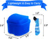 Dental Retainer Cup Holder Mouthguard Cleaning Case with Strainer Basket, Denture Bath Box Storage Cup Holder for Travel Cleaning - Dark Blue...