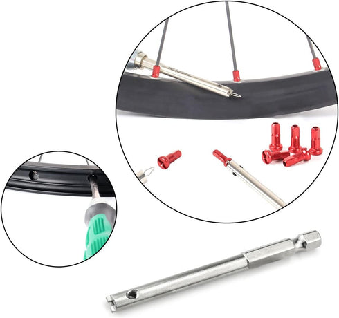 7IN1 Bicycle Rim Spoke Screwdriver Wheel Ring Spoke Cap Holder Removal Wrench Installation Connection Tool (Single Batch Set)...
