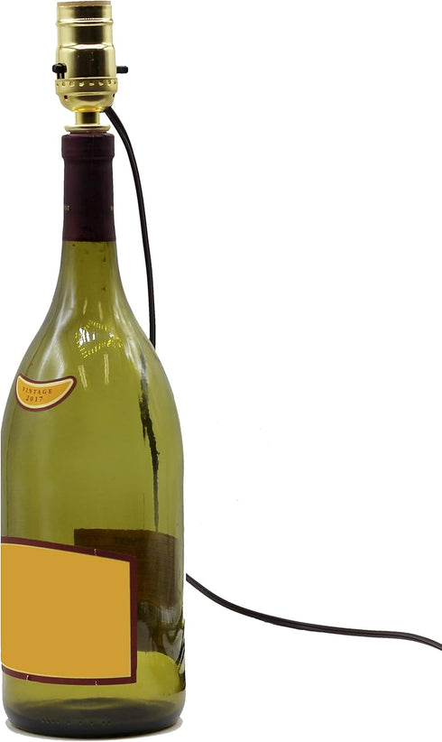 Creative Hobbies Pre-Wired Bottle Lamp Kit, Easily Convert Any Bottle Into A Lamp, DIY No Drilling Required | Silver...