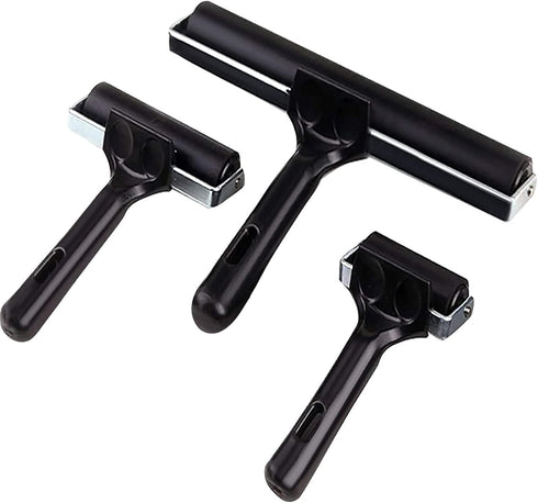 3 Pack Brayer Rollers for Crafting, Vinyl Rubber Roller Brayers, Printmaking Brayer Rollers for Cricut Maker, Gluing, Printing, Inking and Stampin...