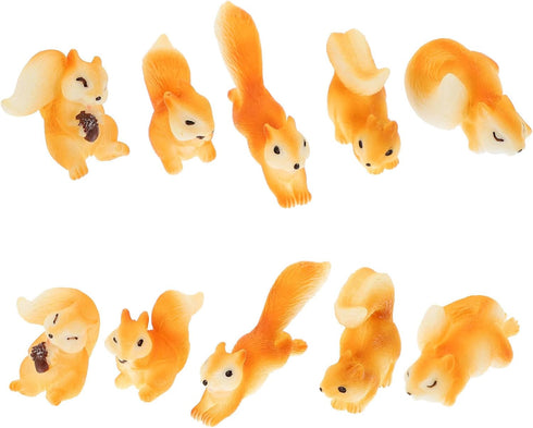 Yardwe 50 Pcs Micro Landscape Squirrel Miniature Squirrel Figurine Bonsai Decor Chipmunk Ornament Nativity Decor Small Garden Decor Desk Accessori...