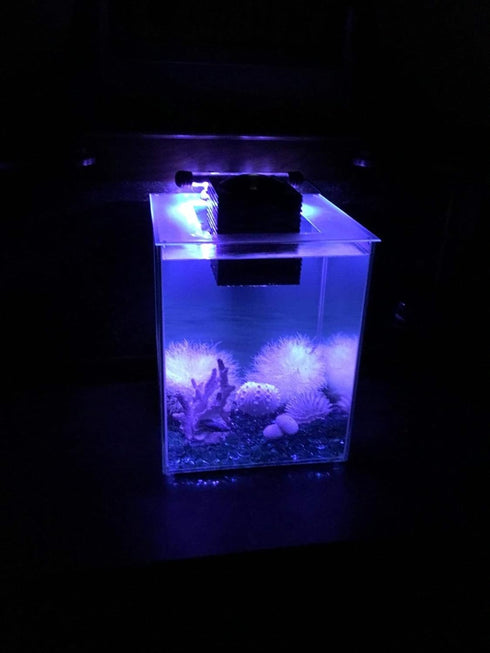 LED Aquarium Light, 7.5inch Colorful Fish Tank Light Submersible Underwater Crystal Glass LEDs Lights, 9 LEDs Beads, Brightness Adjustable Memory ...