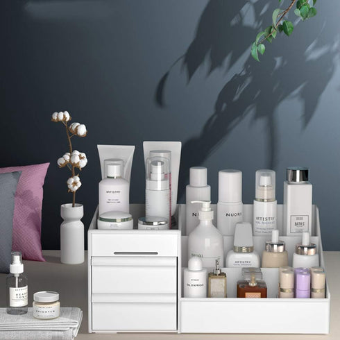 SITAKE Makeup Organizer Storage Box, Small Cosmetic Dresser Organizer for Skincare, Creams, Lipstick, Toners And Lotion, Cute Bedroom Bathroom Org...