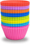 24 Pack Silicone Baking Cups Reusable Muffin Liners Non-Stick Cup Cake Molds Set Cupcake Silicone Liner Standard Size Silicone Cupcake Holder Reus...