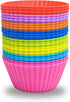 24 Pack Silicone Baking Cups Reusable Muffin Liners Non-Stick Cup Cake Molds Set Cupcake Silicone Liner Standard Size Silicone Cupcake Holder Reus...