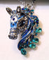 Horse Pendant Necklace 24 inches Chain Gift Boxed Fashion Jewelry...