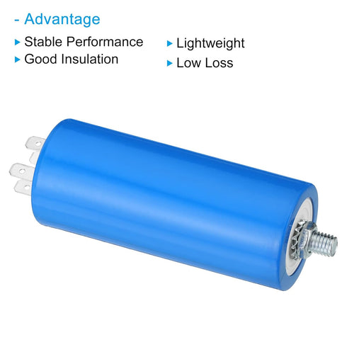 PATIKIL CBB60 30uf Running Capacitor,1Pcs AC 250V 4Pins 50/60Hz Cylinder Bottom with Screw 93 x 40mm for Washing Machine,Cleaning Machine Motor St...